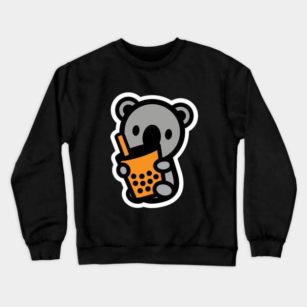 Koala Bear Bubble Thai Milk Tea Boba Pearl Drink Animal Love Bambu Brand Crewneck Sweatshirt by Bambu